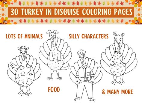 Print And Color Turkey In Disguise 30 Cute Coloring Pages For Girls