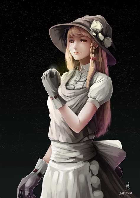 Diandianzai Kirisame Marisa Touhou Absurdres Highres Girl Apron Blonde Hair Braid