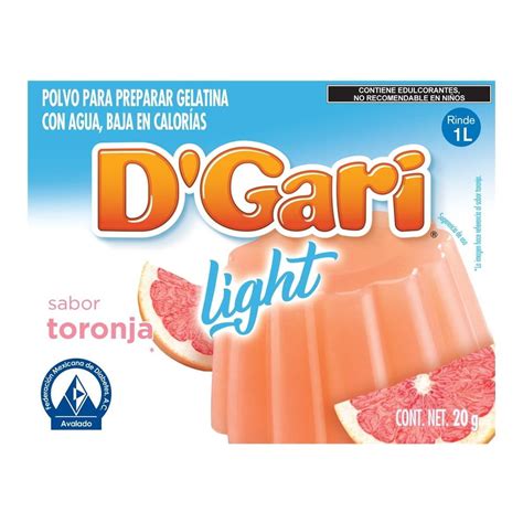 Polvo Para Preparar Gelatina D Gari De Agua Light Sabor Toronja G