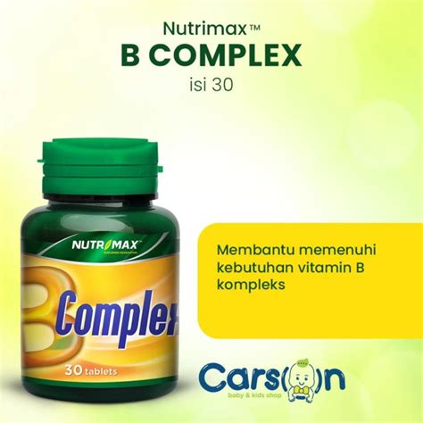 Nutrimax B Complex Vitamin Untuk Kesehatan Saraf Tubuh Lazada Indonesia