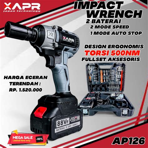 Jual APR BOR IMPACT WRENCH 500NM AP126 MOD DEWALT GARANSI RESMI 5THN