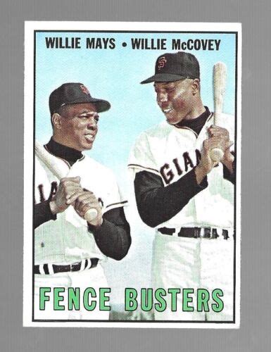 1967 TOPPS 423 WILLIE MAYS WILLIE McCOVEY FENCE BUSTERS VINTAGE