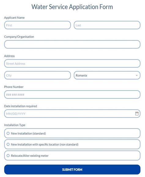 Free Water Meter Reading Report Form Template 123formbuilder