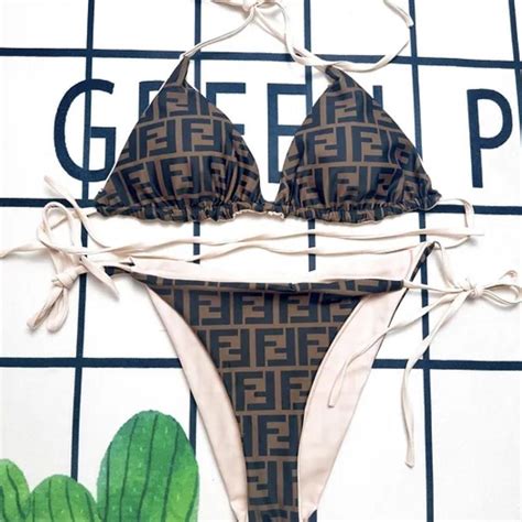 Off Beat Tees Fendi Style Bikini Reversible Size Depop