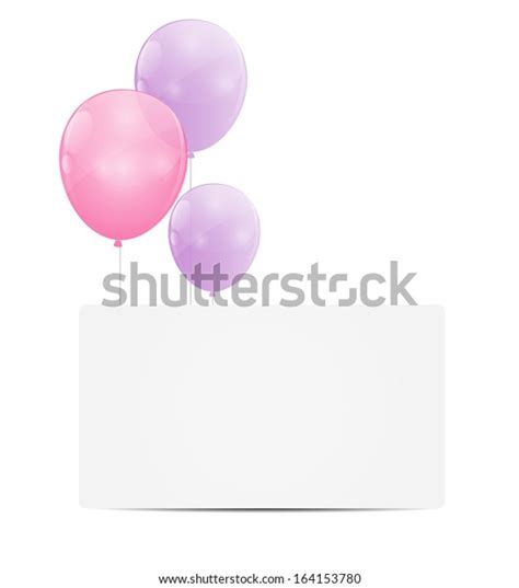 Color Glossy Balloons Card Background Vector Stock Vector Royalty Free