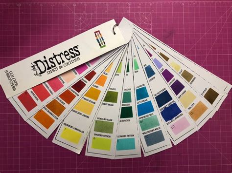 FREE Distress Ink Swatch Chart Beautiful Color Combinations Colour