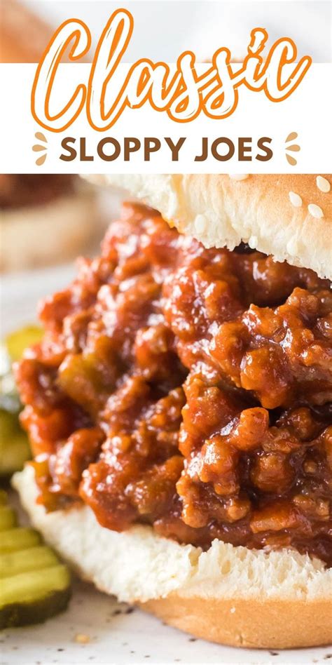 How To Make Classic Sloppy Joes With Ketchup Recipe Homemade Sloppy Joe Recipe Sloppy Joes