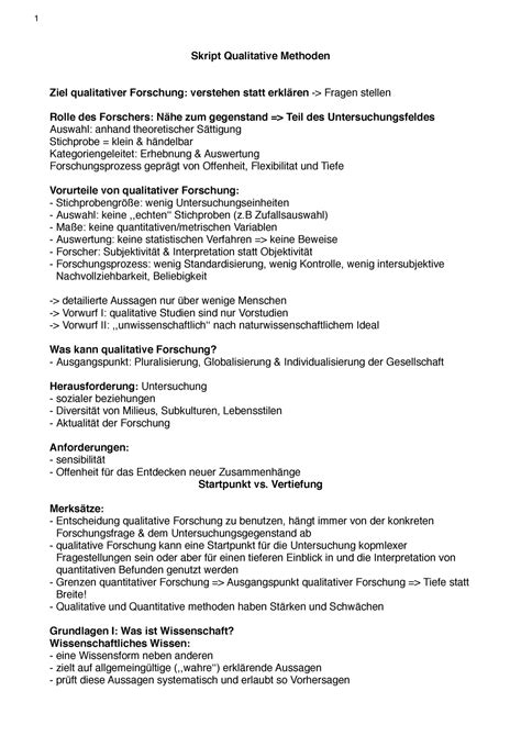 Skript Qualitative Methoden Pdf Kopie Skript Qualitative Methoden