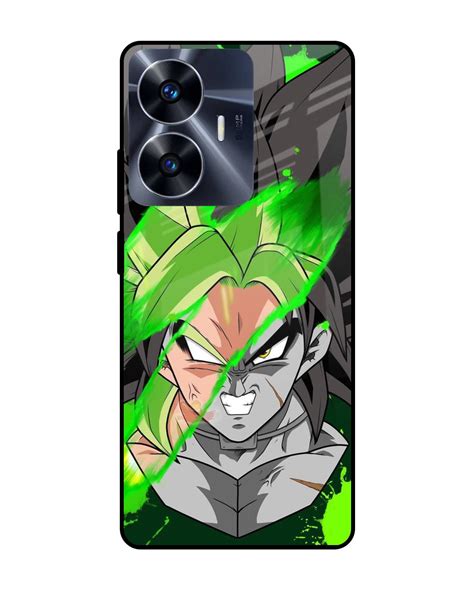 Buy Anime Green Splash Premium Glass Case For Realme C55 Shock Proof