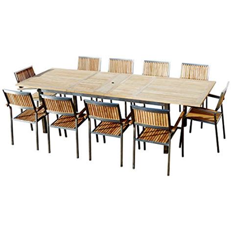 Ass Gartengarnitur Edelstahl Teak Set Ausziehtisch X Cm