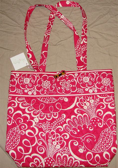 Vera Bradley Tote Twirly Birds Pink Nwt Ebay