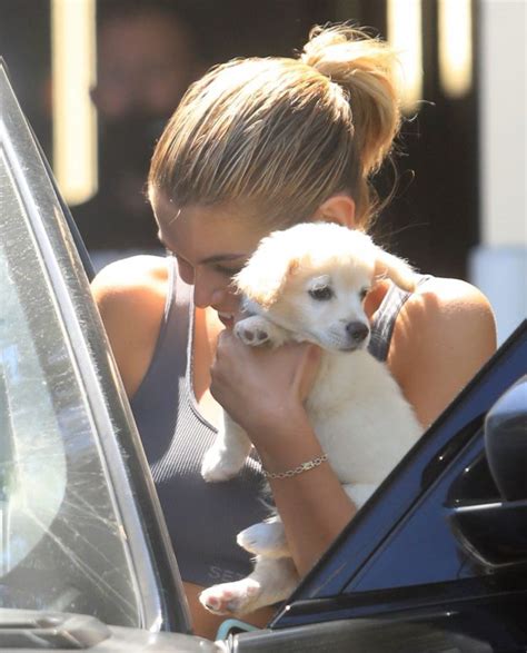 Kaia Gerber In A Yellow Bikini Poses With Her Favorite Puppy Photos The Fappening