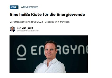 Wärmerspeicher: Eine heiße Kiste für die Energiewende / ENERGYNEST