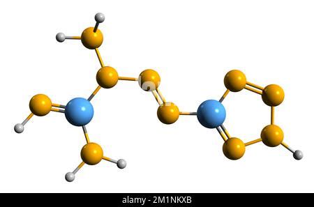 3D image of Tetracene skeletal formula - molecular chemical structure ...