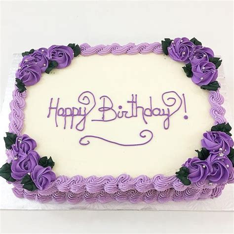 Purple Happy Birthday Slab Cake by Buttercream By Alareen