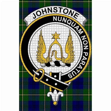 Scottish Johnstone Clan Crest Tartan Jigsaw Puzzle