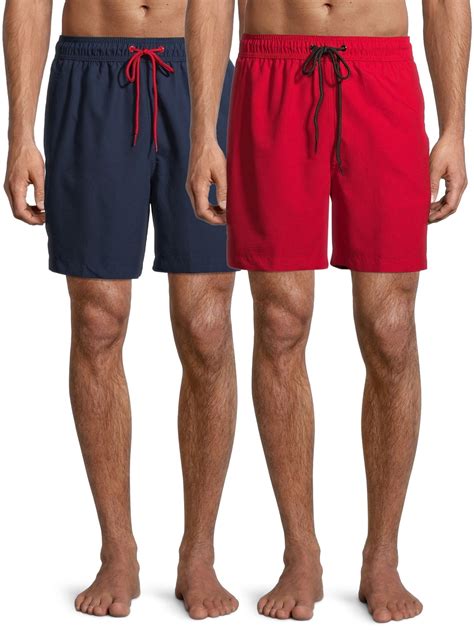 Mens And Big Mens 6 Basic Swim Shorts 2 Pack Up To Size 5xl