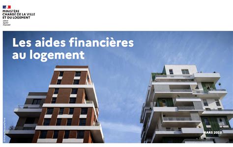 Lédition 2023 De La Plaquette Des Aides Financières Au Logement Est En