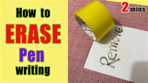 How To Erase Pen Writing Easy Methods For Erasing Pen Marks Diy Ink