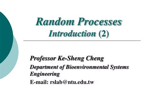 PPT Random Processes Introduction 2 PowerPoint Presentation Free