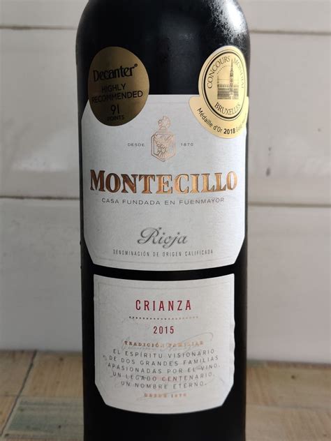 2015 Bodegas Montecillo Rioja Crianza Spain La Rioja Rioja