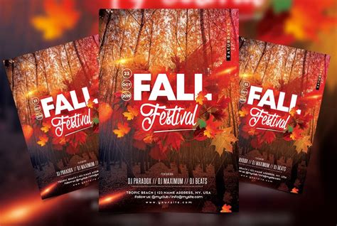 Fall Festival Party Free Psd Flyer Template