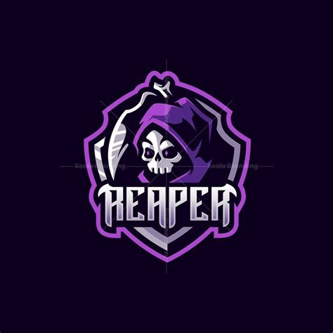 Reaper Mascot logo | Monogram logo design, Logo design, Game logo design