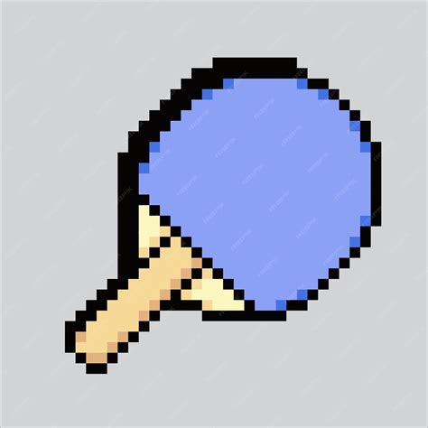 Premium Vector | Pixel art illustration ping pong paddle pixelated ping ...