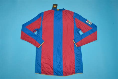 Barcelona Home Long Sleeve Retro Jersey Free Shipping