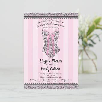 Lingerie Shower Pink Elegant Bridal Party Invitation Zazzle