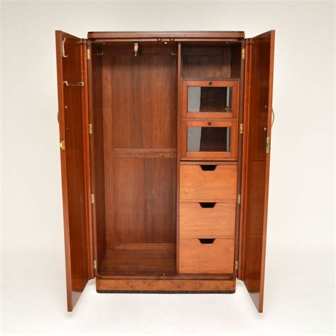 S Art Deco Burr Walnut Compactum Wardrobe Retrospective