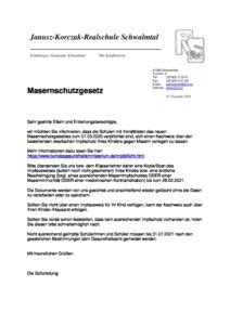 Masernschutzimpfung Janusz Korczak Realschule Schwalmtal