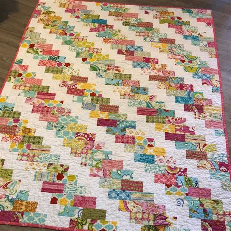 Baby Lap Quilt Kumari Garden Fabrics Modern Pink Aqua Etsy