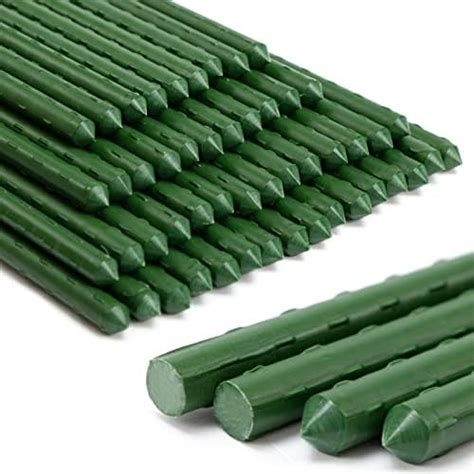 Romoden Garden Stakes 48120cm Plant Sticks 50pcs Plastic Coated