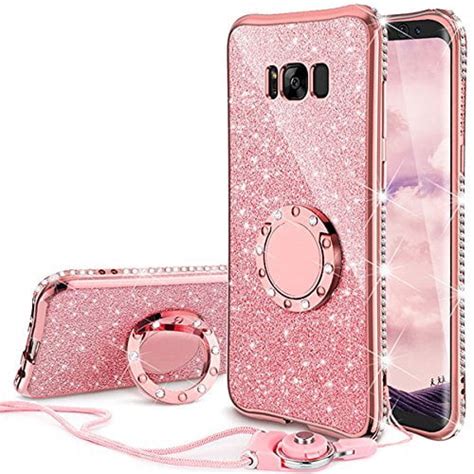 Galaxy S8 Plus Case Glitter Cute Phone Case Girls With Kickstand Bling Diamond Rhinestone