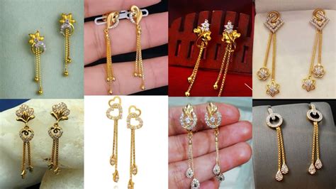 Light Weight Eight Gold Latkan Earring Light Weight Gold Earring