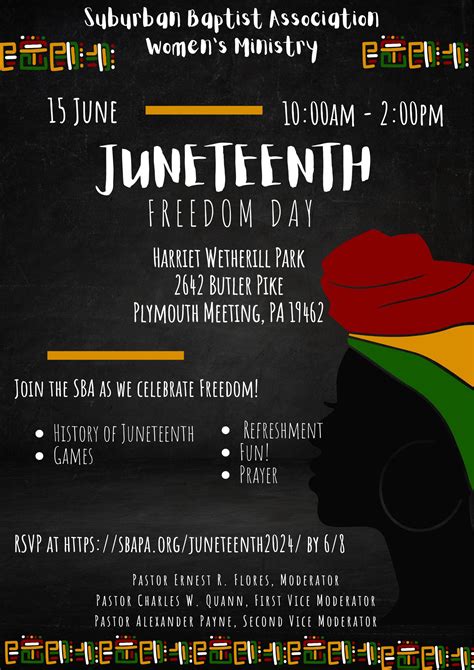 Juneteenth 2024 Suburban Baptist Association Of Southeastern Pennsylvania