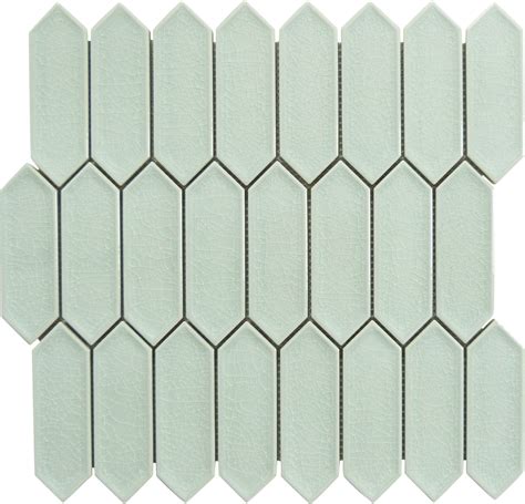 Decko Sweet Erte Green Elongated Hexagon Tile Dek3504