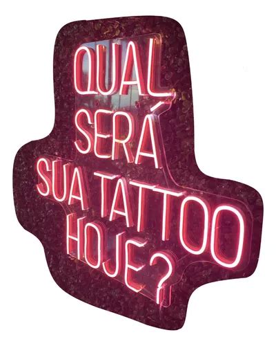 Painel Led Neon Tattoo Tatuagem Parcelamento Sem Juros