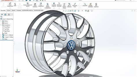 Solidworks Tutorial Vw Rims Design Training Youtube