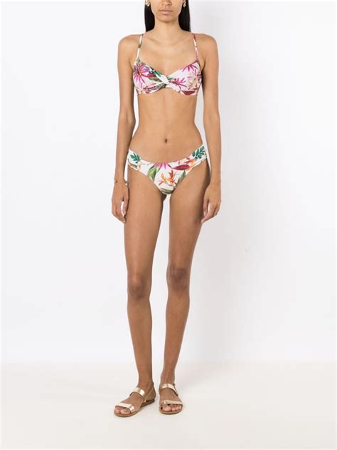 Lygia Nanny Vitoria Botanical Print Bikini In Multicolour Modesens
