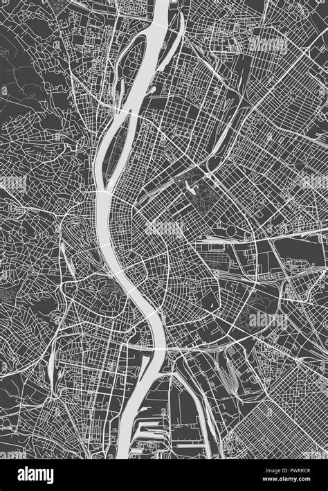 Budapest City Plan Detailed Vector Map Detailed Plan Of The City