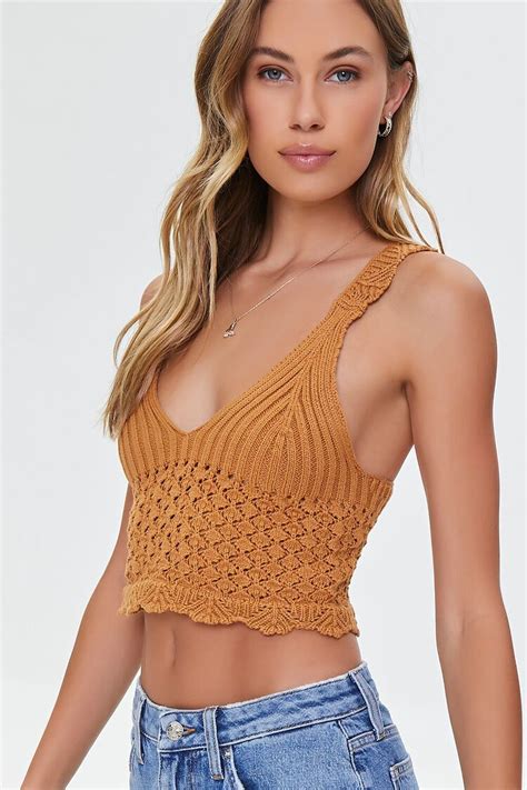 Crochet Lace Up Crop Top