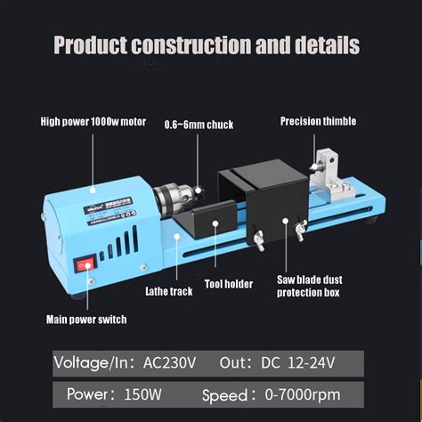 New 150w Dc 12v 24v Mini Wood Lathe Bead Cutting Drill Polishing Diy Woodworking Machine Set