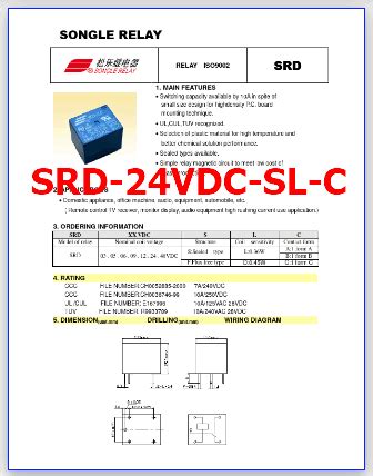 Srd Vdc Sl C Pdf V Relay Songle