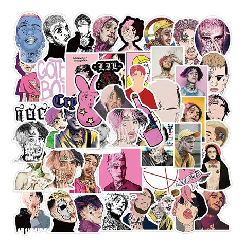 Lil Peep 50pcs Stickers Pack Laptop Decal Waterproof Etsy