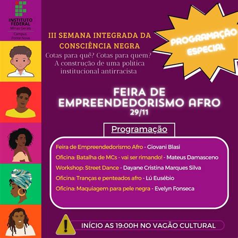 Programação Semana Da Consciência Negra 4 — Instituto Federal De