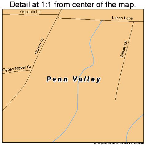 Penn Valley California Street Map 0656518