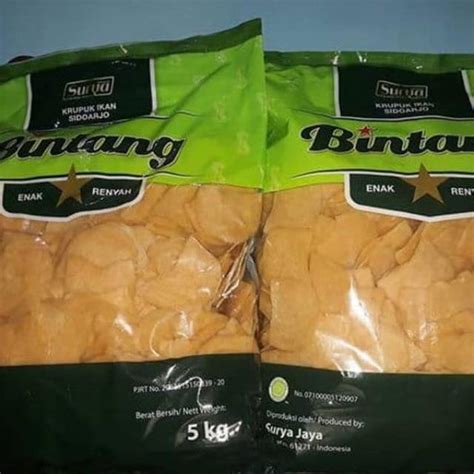 Jual Kerupuk Udang Mentah Cap Bintang Krupuk Udang 5 Kg Shopee