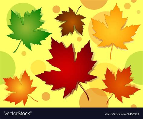 Seamless maple leaves fall colors pattern Vector Image